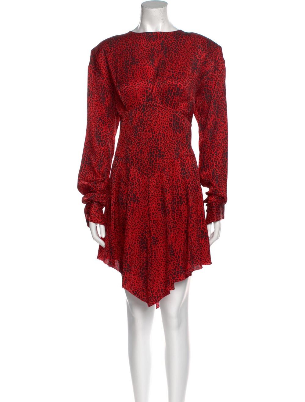Alessandra Rich Silk Red Knee Length Dress Size 48 IT / US 12